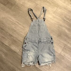 Forever 21 Blue and White Striped Denim